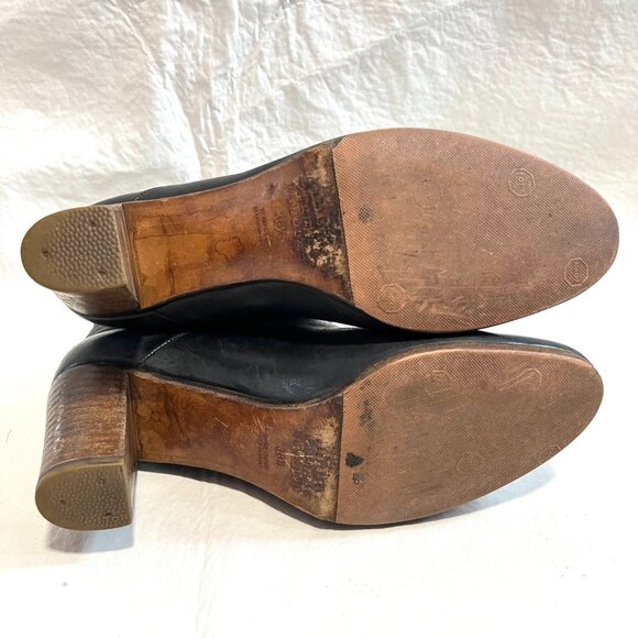 Maison Margiela boots EU 38.5 US womens 8.5 black leather block heel ankle short - Picture 8 of 13